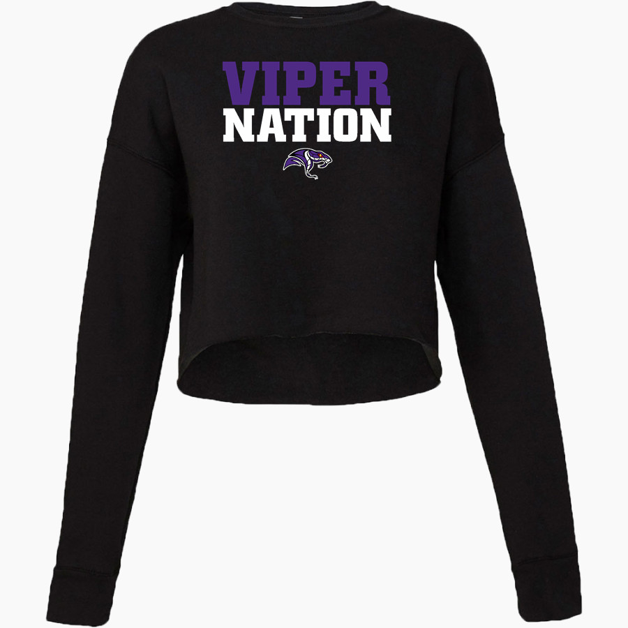 SPACE COAST HIGH SCHOOL VIPERS <span class="pdp-name-mascot">SPACE COAST VIPERS</span> Bella + Canvas Ladies' Cropped Fleece Crew