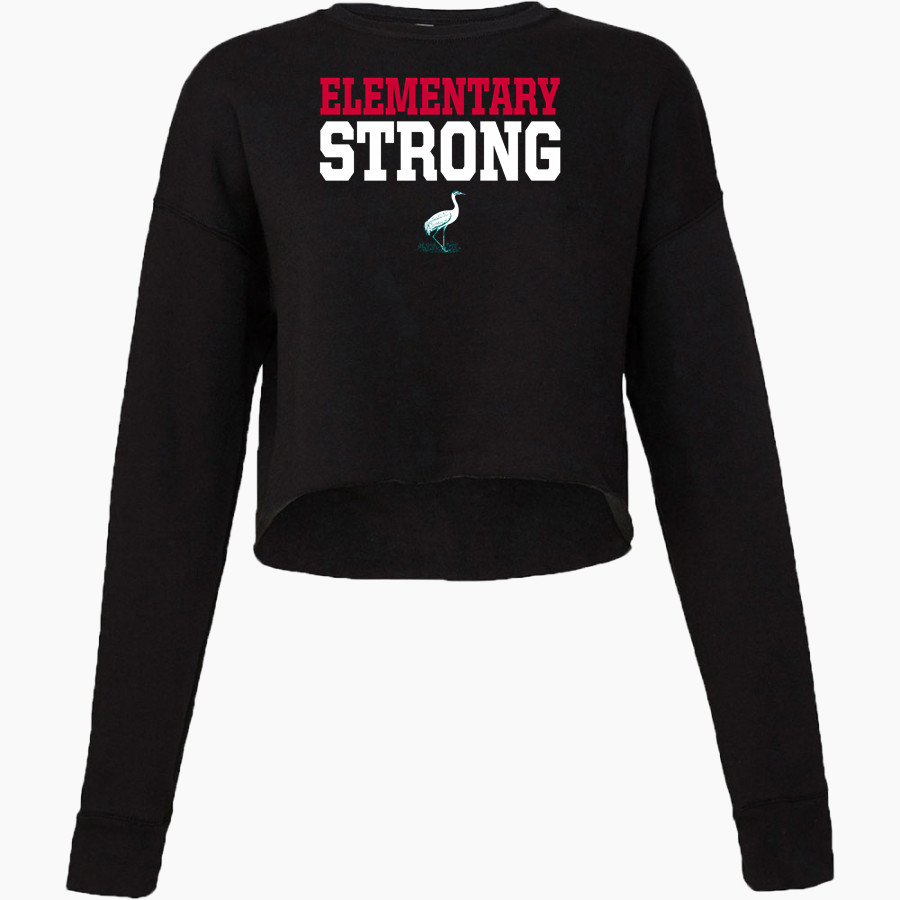 Gladys Jung Elementary Elementary <span class="pdp-name-mascot">Gladys Jung Elementary Elementary</span> Bella + Canvas Ladies' Cropped Fleece Crew