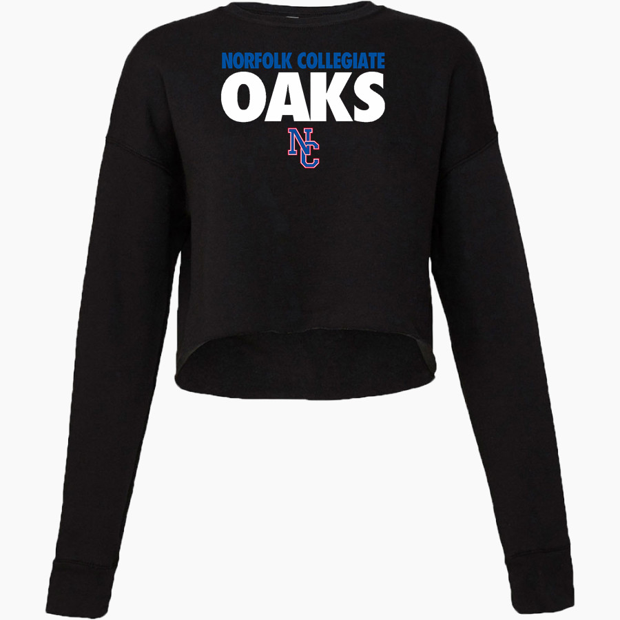 Norfolk Collegiate Oaks <span class="pdp-name-mascot">Norfolk Collegiate Oaks</span> Bella + Canvas Ladies' Cropped Fleece Crew