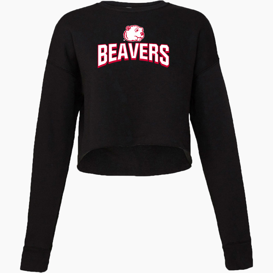 Minot State Beavers <span class="pdp-name-mascot">Minot State Beavers</span> Bella + Canvas Ladies' Cropped Fleece Crew