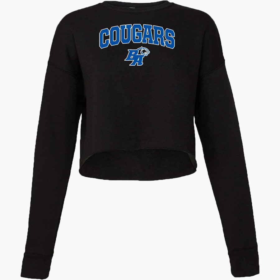 BROOKHAVEN ACADEMY INC COUGARS <span class="pdp-name-mascot">BROOKHAVEN ACADEMY INC COUGARS</span> Bella + Canvas Ladies' Cropped Fleece Crew