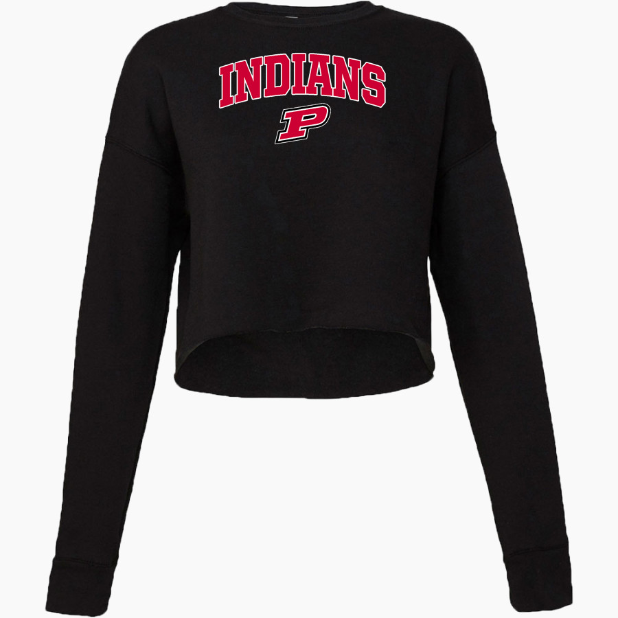 PLAINVIEW HIGH SCHOOL INDIANS <span class="pdp-name-mascot">PLAINVIEW I-27 INDIANS</span> Bella + Canvas Ladies' Cropped Fleece Crew