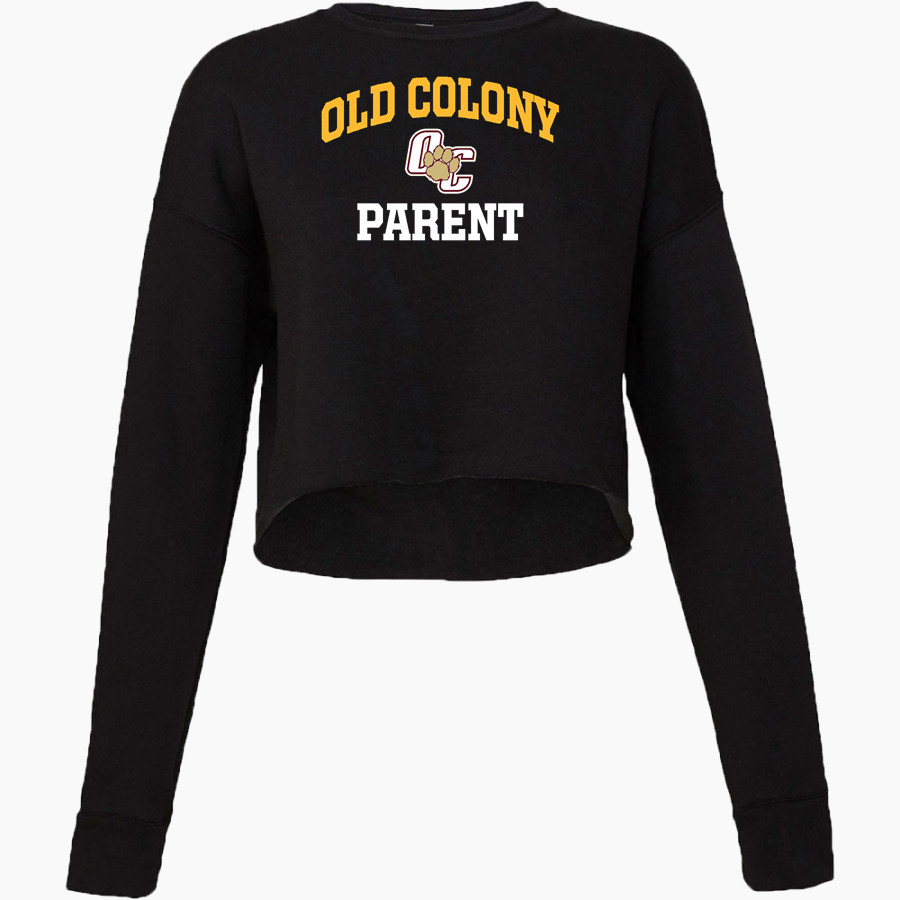 OLD COLONY REF VO TECH HIGH Cougars Bella + Canvas Ladies' Cropped Fleece Crew