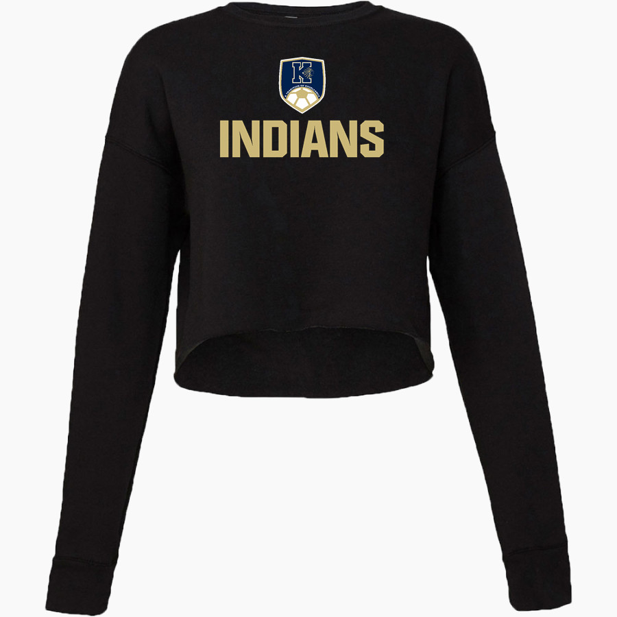 KELLER HIGH SCHOOL INDIANS <span class="pdp-name-mascot">KELLER INDIANS</span> Bella + Canvas Ladies' Cropped Fleece Crew