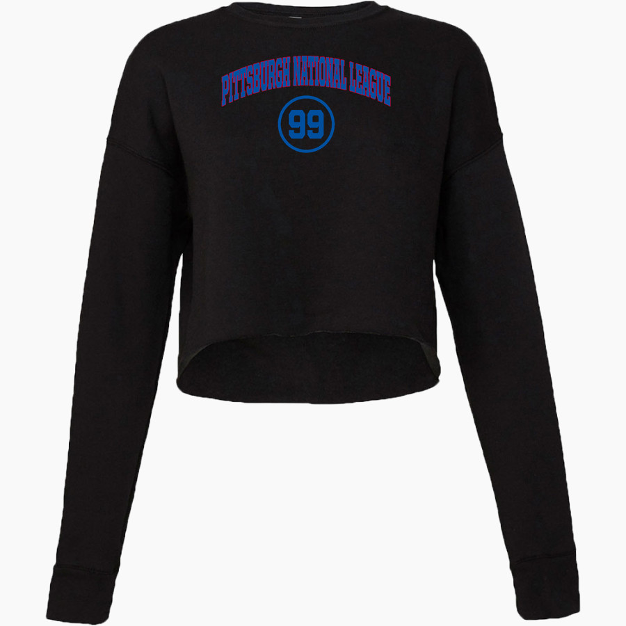 PITTSBURGH NATIONAL LEAGUE PITTSBURGH NATIONAL <span class="pdp-name-mascot">PITTSBURGH NATIONAL LEAGUE</span> Bella + Canvas Ladies' Cropped Fleece Crew
