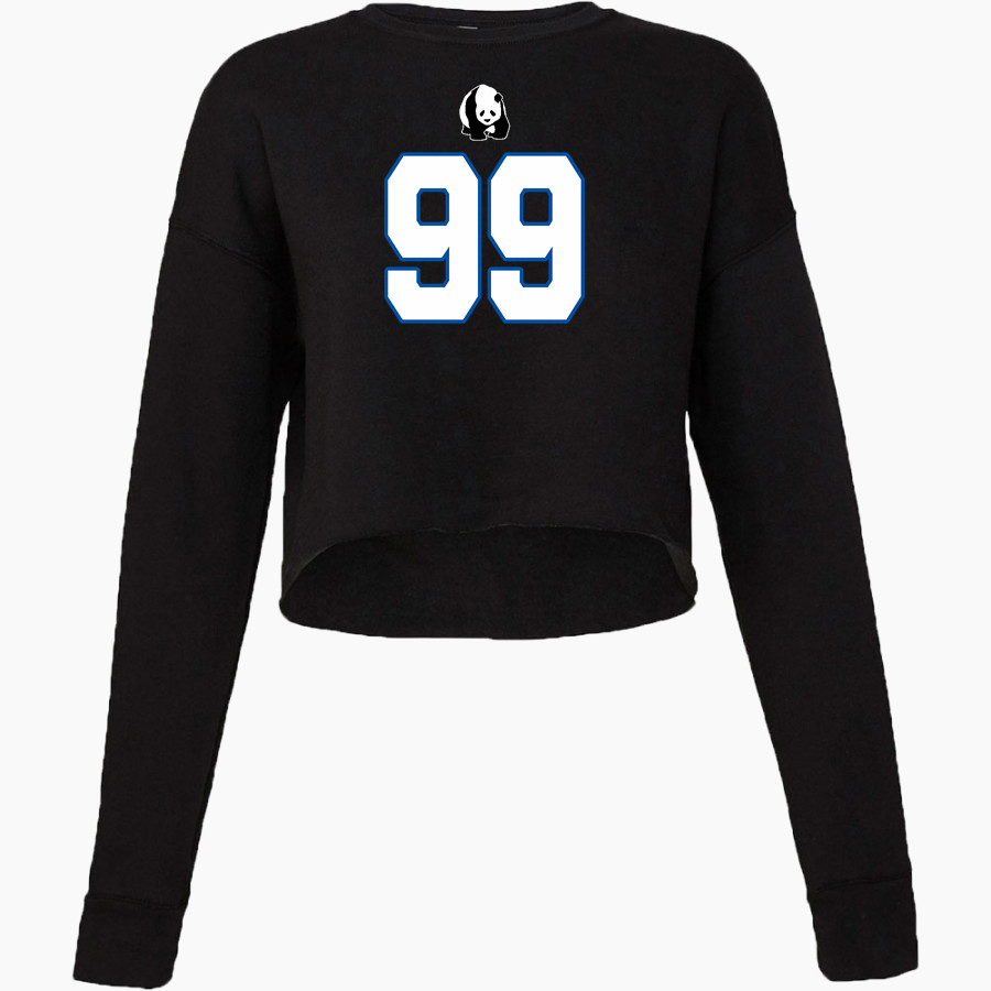 Porter Pandas official sideline store <span class="pdp-name-mascot">Porter Elementary School Pandas</span> Bella + Canvas Ladies' Cropped Fleece Crew