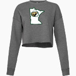 Bemidji State Athletics <span class="pdp-name-mascot">Bemidji State Beavers</span> Bella + Canvas Ladies' Cropped Fleece Crew Front Thumbnail