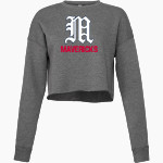 M.A.D Mavericks OFFICIAL ONLINE STORE <span class="pdp-name-mascot">Crieve Hall Youth Athletic Association Mad Mavericks</span> Bella + Canvas Ladies' Cropped Fleece Crew Front Thumbnail
