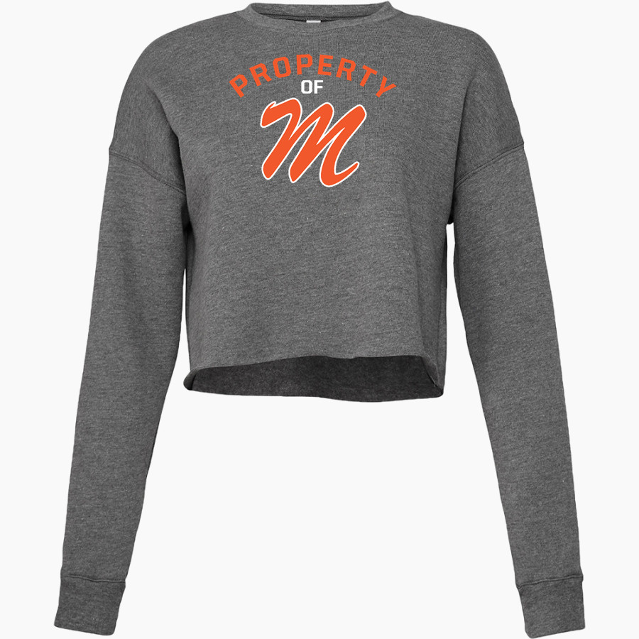 Mohonasen Warriors <span class="pdp-name-mascot">Mohonasen Warriors</span> Bella + Canvas Ladies' Cropped Fleece Crew