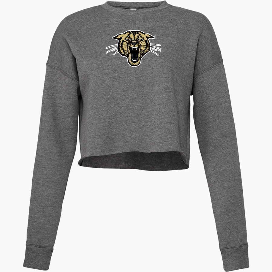 Trumann Wildcats <span class="pdp-name-mascot">Trumann School District Wildcats</span> Bella + Canvas Ladies' Cropped Fleece Crew
