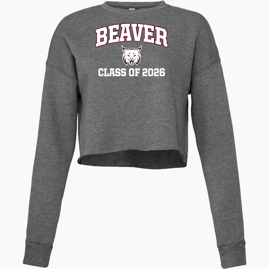 Beaver Area Bobcats Bobcats Bella + Canvas Ladies' Cropped Fleece Crew