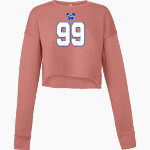 Whitefish Bay Blue Dukes Bella + Canvas Ladies' Cropped Fleece Crew Front Thumbnail
