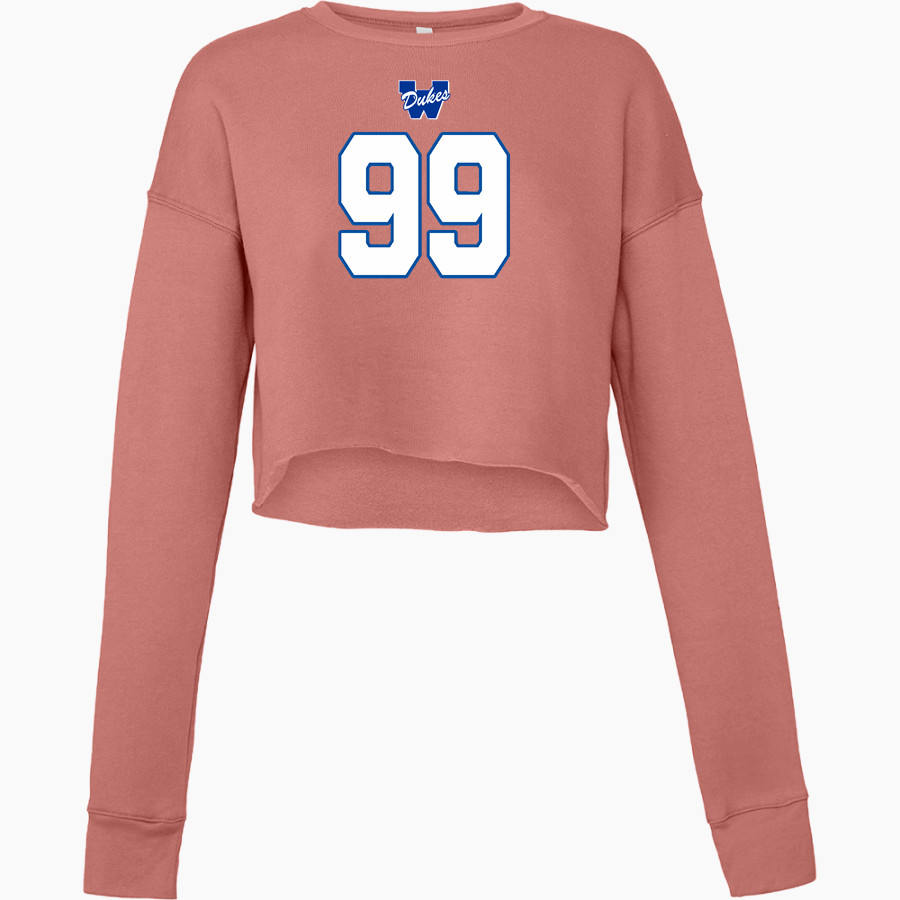 Whitefish Bay Blue Dukes Bella + Canvas Ladies' Cropped Fleece Crew