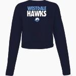 Westdale Hawks <span class="pdp-name-mascot">Westdale Hawks</span> Bella + Canvas Ladies' Cropped Fleece Crew Front Thumbnail