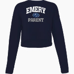 Emery Jaguars Bella + Canvas Ladies' Cropped Fleece Crew Front Thumbnail