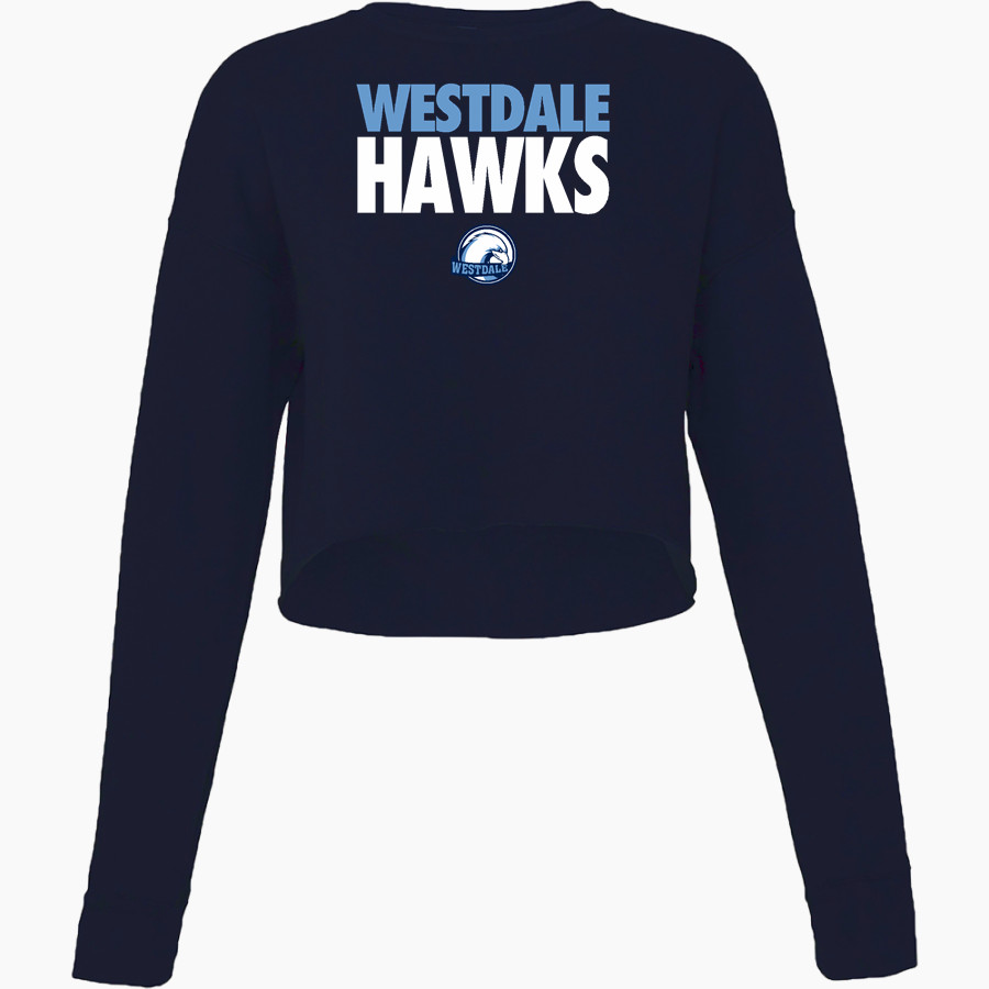 Westdale Hawks <span class="pdp-name-mascot">Westdale Hawks</span> Bella + Canvas Ladies' Cropped Fleece Crew