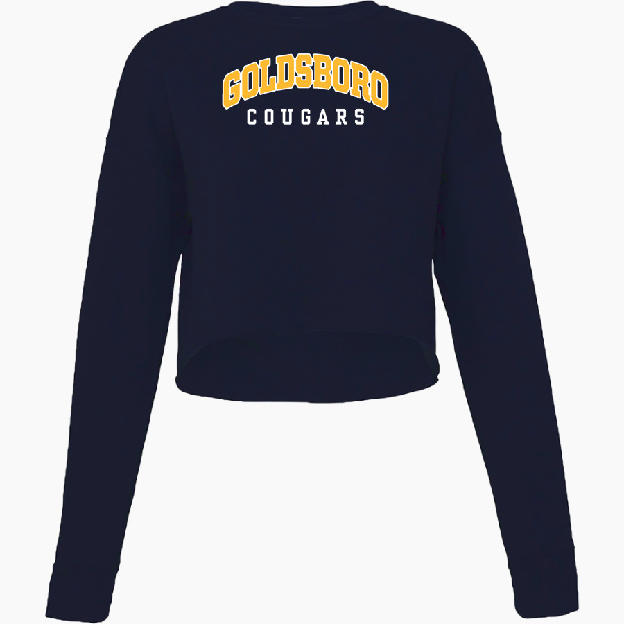 Goldsboro Cougars <span class="pdp-name-mascot">Goldsboro Cougars</span> Bella + Canvas Ladies' Cropped Fleece Crew