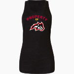WORKMAN HIGH SCHOOL LOBOS <span class="pdp-name-mascot">WORKMAN LOBOS</span> Bella+Canvas Women's Flowy Racerback Tank Front Thumbnail