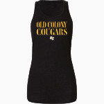 OLD COLONY REF VO TECH HIGH Cougars Bella+Canvas Women's Flowy Racerback Tank Front Thumbnail