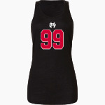 AURORA HIGH SCHOOL HOUN DAWGS <span class="pdp-name-mascot">AURORA HOUN DAWGS</span> Bella+Canvas Women's Flowy Racerback Tank Front Thumbnail