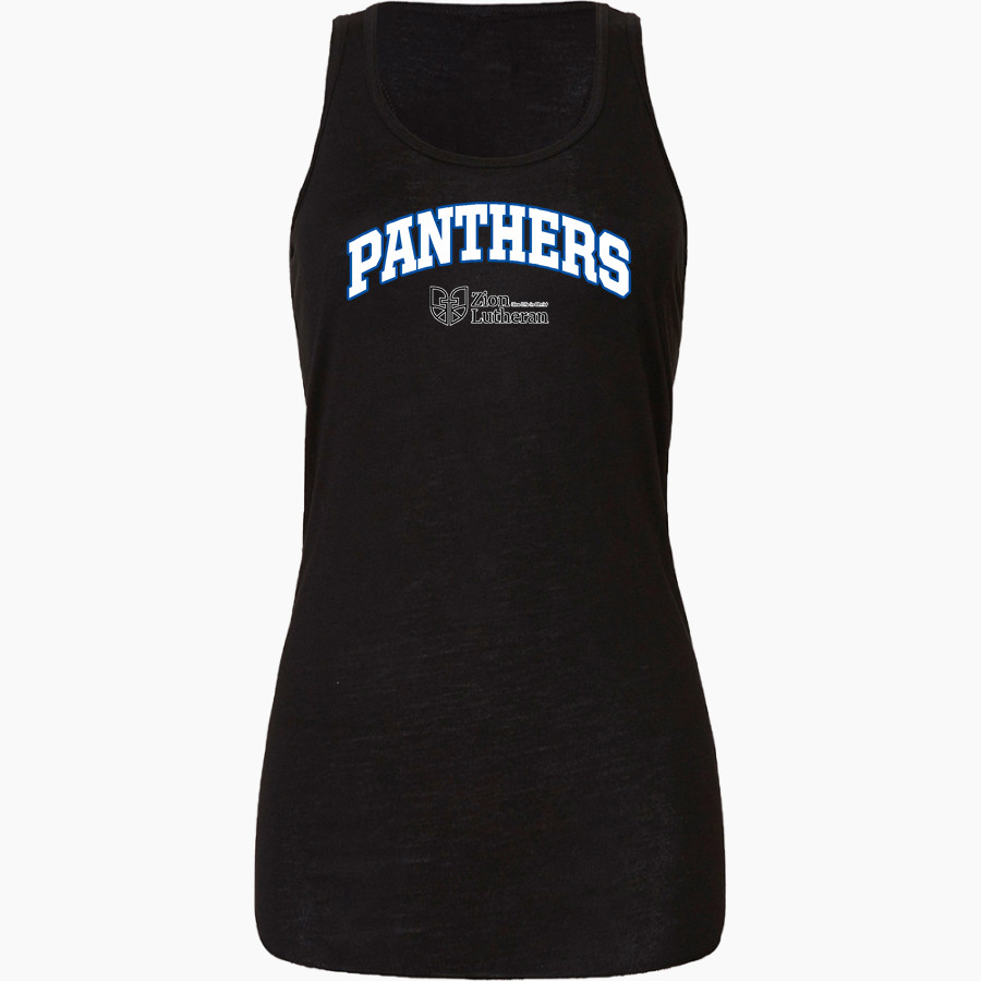 Zion Lutheran School Panthers Bella+Canvas Women's Flowy Racerback Tank