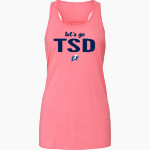 Texas School for the Deaf Bella+Canvas Women's Flowy Racerback Tank Front Thumbnail