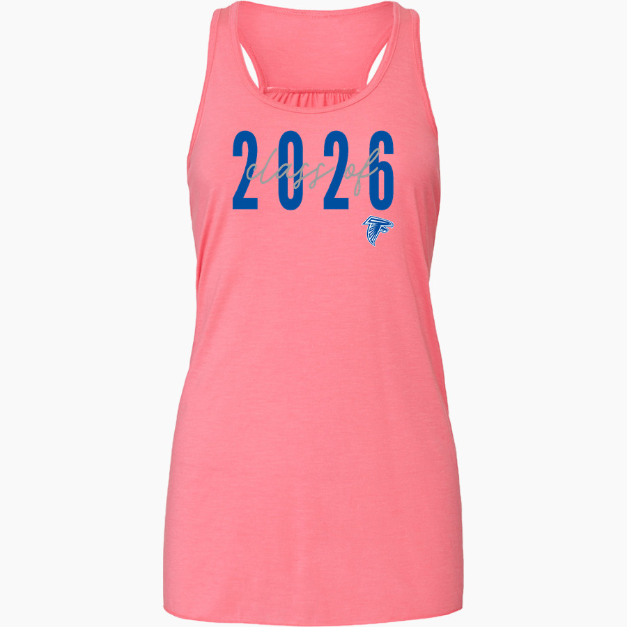 ATWATER HIGH SCHOOL FALCONS Bella+Canvas Women's Flowy Racerback Tank