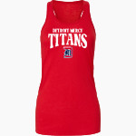 Detroit Mercy Titans Sideline Store <span class="pdp-name-mascot">UDM Titans</span> Bella+Canvas Women's Flowy Racerback Tank Front Thumbnail