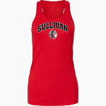 SULLIVAN HIGH SCHOOL REDSKINS <span class="pdp-name-mascot">SULLIVAN REDSKINS</span> Bella+Canvas Women's Flowy Racerback Tank Front Thumbnail