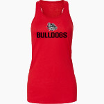 CHASE COUNTY HIGH SCHOOL BULLDOGS <span class="pdp-name-mascot">CHASE COUNTY BULLDOGS</span> Bella+Canvas Women's Flowy Racerback Tank Front Thumbnail