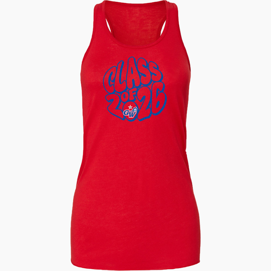 GEORGE WASHINGTON HIGH SCHOOL PATRIOTS Bella+Canvas Women's Flowy Racerback Tank