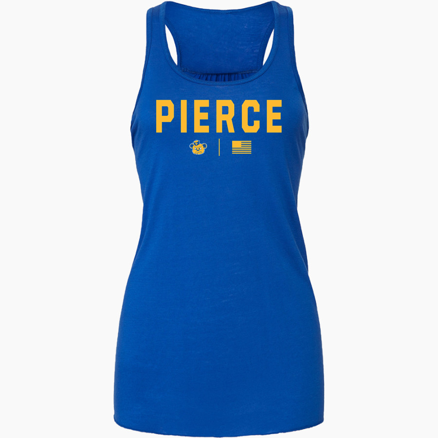 PIERCE HIGH SCHOOL BEARS Bella+Canvas Women's Flowy Racerback Tank