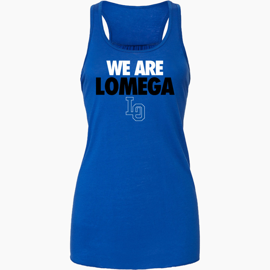 Lomega Raiders <span class="pdp-name-mascot">Lomega Raiders</span> Bella+Canvas Women's Flowy Racerback Tank