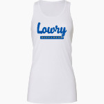 LOWRY HIGH SCHOOL BUCKAROOS Bella+Canvas Women's Flowy Racerback Tank Front Thumbnail