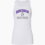 BENJAMIN HIGH SCHOOL MUSTANGS Bella+Canvas Women's Flowy Racerback Tank Front Thumbnail