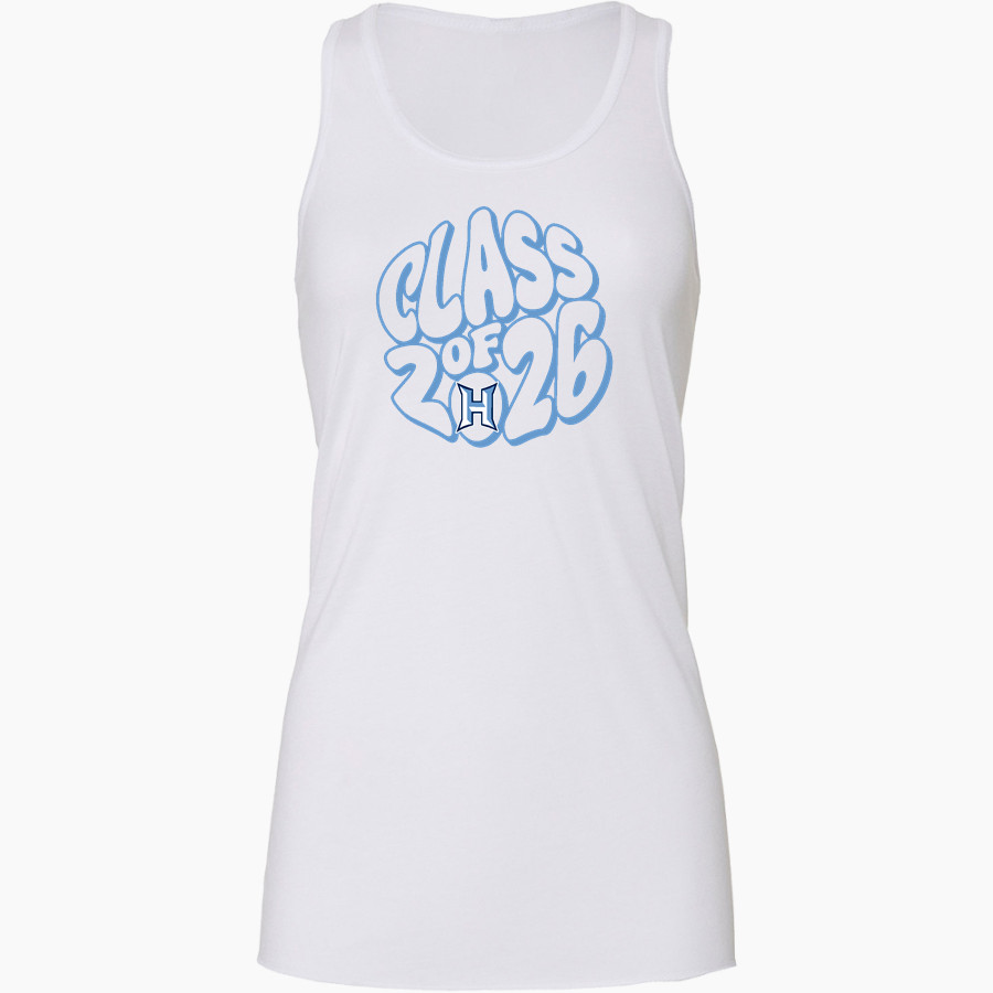 HAMPTON HIGH SCHOOL BULLDOGS <span class="pdp-name-mascot">HAMPTON BULLDOGS</span> Bella+Canvas Women's Flowy Racerback Tank