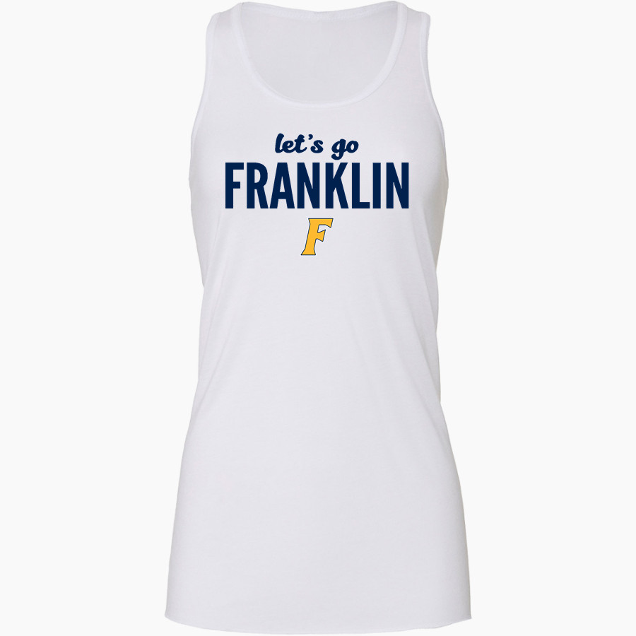 FRANKLIN HIGH SCHOOL WARRIORS Bella+Canvas Women's Flowy Racerback Tank