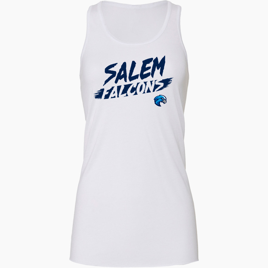 Salem Falcons <span class="pdp-name-mascot">Salem School District Falcons</span> Bella+Canvas Women's Flowy Racerback Tank