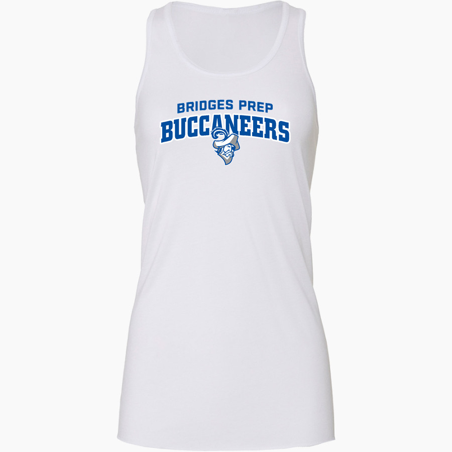 Bridges Prep Buccaneers Bella+Canvas Women's Flowy Racerback Tank