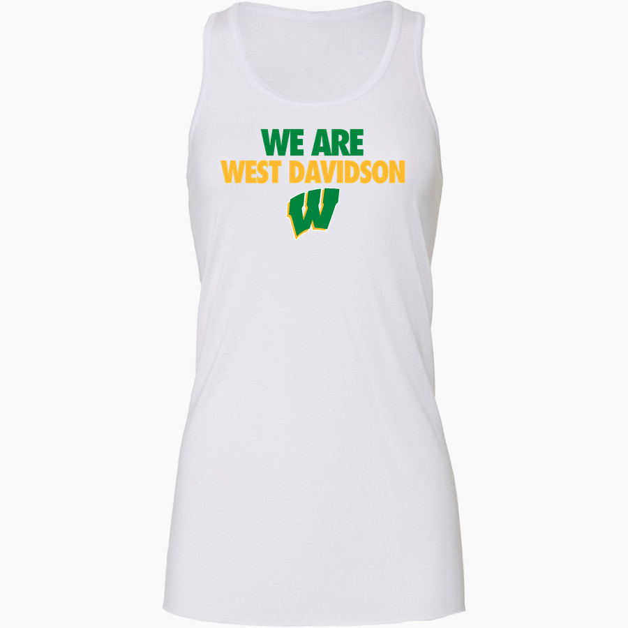 WEST DAVIDSON HIGH SCHOOL DRAGONS Bella+Canvas Women's Flowy Racerback Tank