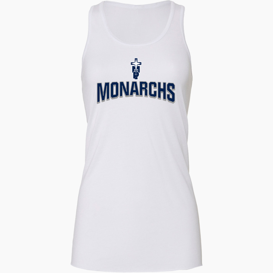THOMAS MORE PREP-MARIAN HIGH SCHOOL MONARCHS <span class="pdp-name-mascot">THOMAS MORE PREP - MARIAN MONARCHS</span> Bella+Canvas Women's Flowy Racerback Tank