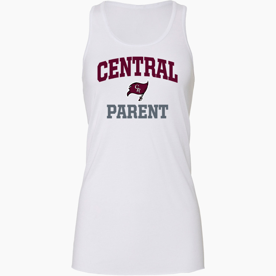 CENTRAL HIGH SCHOOL RAIDERS Bella+Canvas Women's Flowy Racerback Tank