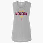 MINOT HIGH SCHOOL MAGICIANS <span class="pdp-name-mascot">MINOT MAGICIANS</span> Bella + Canvas Women's Flowy Muscle Tank Front Thumbnail