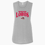 WORKMAN HIGH SCHOOL LOBOS <span class="pdp-name-mascot">WORKMAN LOBOS</span> Bella + Canvas Women's Flowy Muscle Tank Front Thumbnail