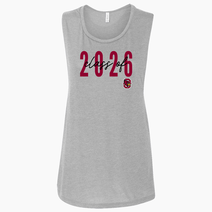 OROSI HIGH SCHOOL CARDINALS <span class="pdp-name-mascot">OROSI CARDINALS</span> Bella + Canvas Women's Flowy Muscle Tank
