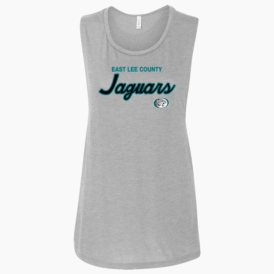 EAST LEE COUNTY HIGH SCHOOL JAGUARS Bella + Canvas Women's Flowy Muscle Tank