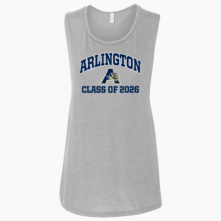 ARLINGTON HIGH SCHOOL TIGERS <span class="pdp-name-mascot">ARLINGTON TIGERS</span> Bella + Canvas Women's Flowy Muscle Tank