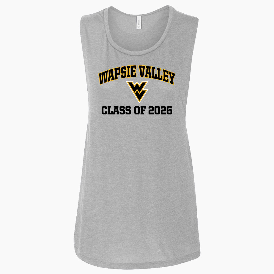 WAPSIE VALLEY HIGH SCHOOL WARRIORS <span class="pdp-name-mascot">WAPSIE VALLEY WARRIORS</span> Bella + Canvas Women's Flowy Muscle Tank
