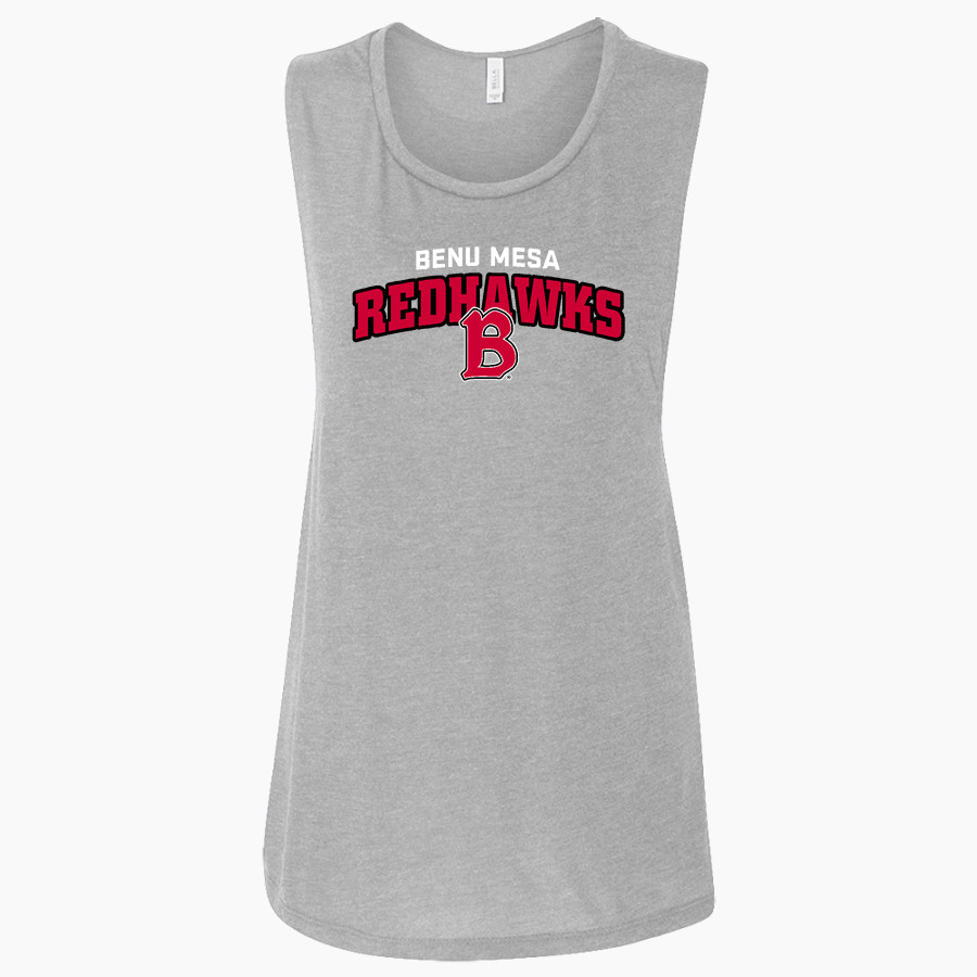 Benedictine University Mesa Redhawks <span class="pdp-name-mascot">Benedictine University Redhawks</span> Bella + Canvas Women's Flowy Muscle Tank