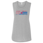 NIXON-SMILEY HIGH SCHOOL MUSTANGS <span class="pdp-name-mascot">NIXON - SMILEY MUSTANGS</span> Bella + Canvas Women's Flowy Muscle Tank Front Thumbnail